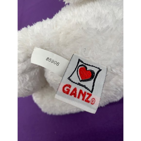 Ganz HX10916 9 Inch Mini Tubby Tummies White Bear Black Nose Blue Dotted Bow - Picture 6 of 9